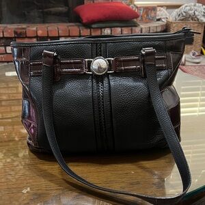 BRIGHTON  Black and Brown LEATHER Women's PURSE
